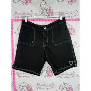 Point Zero shorts Black Women's Bermuda Shorts with White Contrast Stitching